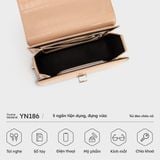  Túi Yuumy ( Thời trang nữ size 18 - Túi đeo chéo da YN186D ) màu đen 