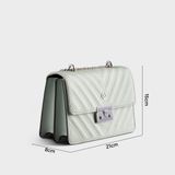  Túi Yuumy ( Thời trang nữ size 21 - Túi đeo chéo da Seasand YN137XN ) Màu xanh ngọc 