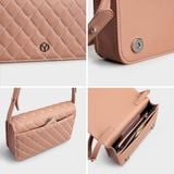  Túi Yuumy ( Thời trang nữ size 20 - Túi đeo chéo da Seasand YN163D ) Màu đen 