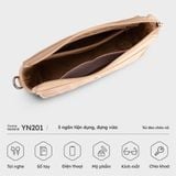  Túi Yuumy ( Thời trang nữ size 22 - Túi đeo chéo da Seasand YN201D ) Màu đen 