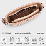  Túi Yuumy ( Thời trang nữ size 20 - Túi đeo chéo da Verein YN183T ) màu trắng 