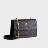  Túi Yuumy ( Thời trang nữ size 22 - Túi đeo chéo da Seasand YN138D ) Màu đen 