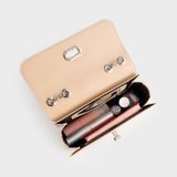  Túi Yuumy ( Thời trang nữ phối khóa xoay size 22 - Túi đeo chéo da Smooth YN254K ) - Kem 