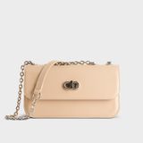  Túi Yuumy ( Thời trang nữ phối khóa xoay size 22 - Túi đeo chéo da Smooth YN254K ) - Kem 