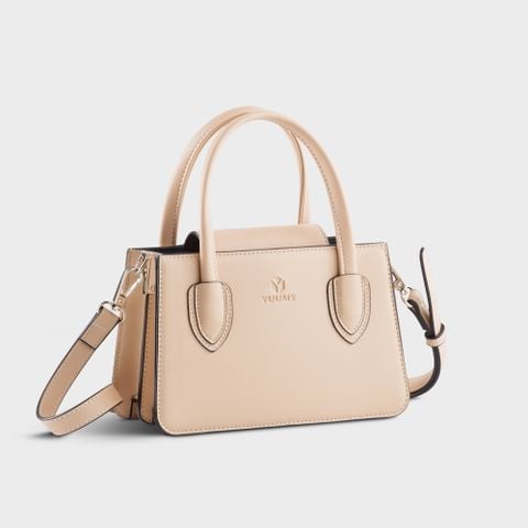 Túi đeo chéo da nữ phối quai xách thời trang Yuumy Seasand YN238K màu kem