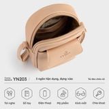  Túi Yuumy ( Thời trang nữ size 11  - Túi đeo chéo da Seasand YN203D ) màu đen 