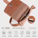 Túi Yuumy ( Thời trang nữ mini đựng điện thoại - Túi đeo chéo da Bergen YN248N ) - Nâu 