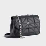  Túi Yuumy ( Thời trang nữ size 23 - Túi đeo chéo da YN212D ) - Đen 