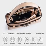  Túi Yuumy ( Thời trang nữ size 19 phối khóa xoay - Túi đeo chéo da Verein YN232D ) - Đen 