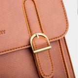  Balo Yuumy ( Thời trang nữ cỡ trung - Balo da Bergen YBA47N ) màu nâu 