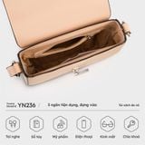  Túi Yuumy ( Thời trang nữ size 21 - Túi đeo chéo da Seasand YN236K ) - Kem 