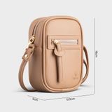  Túi Yuumy ( Thời trang nữ size 13 - Túi đeo chéo da Seasand YN132KT ) Kem tây 