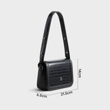 Túi Yuumy ( Thời trang nữ size 22 - Túi đeo chéo da Seasand YN221D ) màu đen 