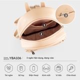  Balo Yuumy (Thời trang nữ vừa A5 - Balo da Seasand YBA106D) màu đen 