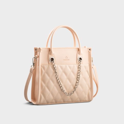 Túi Yuumy (Thời trang nữ cỡ nhỏ chần chỉ - Túi xách da Seasand YTX67HA) màu hồng dâu