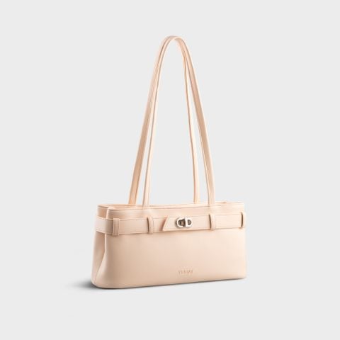 Túi Yuumy ( Thời trang nữ phối khóa trang trí - Túi xách da Seasand YTX69HA) màu hồng dâu