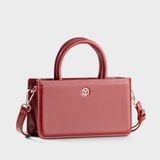  Túi Yuumy (Thời trang nữ phối quai xách size 21 - Túi đeo chéo da Smooth YN288DO) màu đỏ 