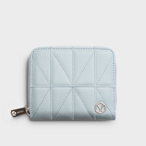 Ví da nữ cầm tay thiết kế chần chỉ sang trọng Yuumy Seasand YV111XA màu xanh nhạt