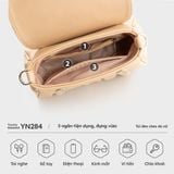  Túi Yuumy (Thời trang nữ đi tiệc size 22 - Túi đeo chéo da Seasand YN284XN) màu xanh ngọc 