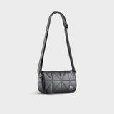 Túi đeo chéo da nữ chần chỉ trang trí Yuumy Seasand YN207D màu đen 