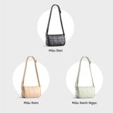  Túi Yuumy ( Thời trang nữ size 21 - Túi đeo chéo da Seasand YN207XN ) Màu xanh ngọc 