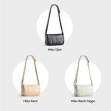  Túi Yuumy ( Thời trang nữ size 21 - Túi đeo chéo da Seasand YN207D ) Màu đen 