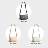  Túi Yuumy ( Thời trang nữ size 21 - Túi đeo chéo da Seasand YN207K ) Màu kem 