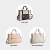 Túi Yuumy ( Thời trang nữ mini  - Túi đeo chéo da YN209K ) Màu kem 