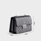  Túi Yuumy ( Thời trang nữ size 21 - Túi đeo chéo da Seasand YN137D ) Màu đen 
