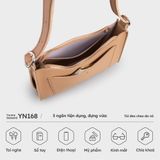  Túi Yuumy ( Thời trang nữ size 24 - Túi đeo chéo da Seasand YN168XN ) Màu xanh ngọc 