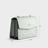  Túi Yuumy ( Thời trang nữ size 22 - Túi đeo chéo da Seasand YN140XN ) Màu xanh ngọc 