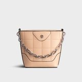  Túi đeo chéo da nữ họa tiết hình vuông Yuumy Seasand YN193K màu kem 