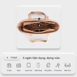 Túi Yuumy ( Thời trang nữ cỡ trung - Túi xách da Seasand YTX29HD ) Màu hồng đất 