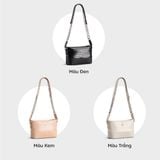  Túi Yuumy ( Thời trang nữ size 20 - Túi đeo chéo da Verein YN183K ) màu kem 