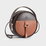  Túi Yuumy ( Thời trang nữ size 16 - Túi đeo chéo da YN65N ) màu nâu 