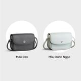 Túi Yuumy ( Thời trang nữ size 19 - Túi đeo chéo da Seasand YN189D ) màu đen 
