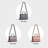  Túi Yuumy ( Thời trang nữ size 18 - Túi đeo chéo da Bergen YN179D ) Màu đen 