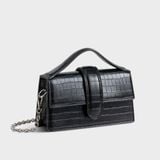  Túi đeo chéo da nữ nắp gập sành điệu Yuumy Seasand YN208D màu đen 