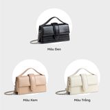  Túi Yuumy ( Thời trang nữ size 22 - Túi đeo chéo da Verein YN208T ) - Trắng 