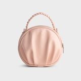  Túi Yuumy ( Thời trang nữ thiết kế nhún dáng tròn size 19 - Túi đeo chéo da Seasand YN264HA ) - Hồng dâu 