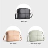  Túi Yuumy ( Thời trang nữ size 21 - Túi đeo chéo da Seasand YN196K ) màu kem 
