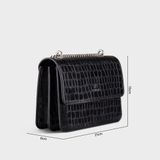  Túi Yuumy ( Thời trang nữ size 21 - Túi đeo chéo da Verein YN158D ) Màu đen 