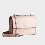  Túi Yuumy ( Thời trang nữ size 21 - Túi đeo chéo da Verein YN158K ) Màu kem 