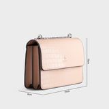  Túi Yuumy ( Thời trang nữ size 21 - Túi đeo chéo da Verein YN158K ) Màu kem 