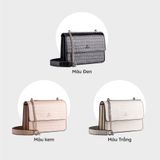  Túi Yuumy ( Thời trang nữ size 21 - Túi đeo chéo da Verein YN158T ) Màu trắng 