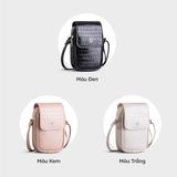  Túi Yuumy ( Thời trang nữ size 11 - Túi đeo chéo da Verein YN180K ) màu kem 