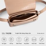  Túi Yuumy ( Thời trang nữ size 20 - Túi đeo chéo da Verein YN198T ) Màu trắng 