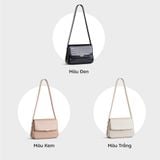  Túi Yuumy ( Thời trang nữ size 20 - Túi đeo chéo da Verein YN198T ) Màu trắng 