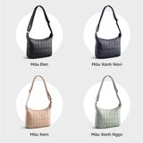  Túi đeo chéo da nữ tote chần chỉ cỡ lớn Yuumy Seasand YN166X Màu xanh navy 