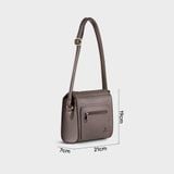  Túi Yuumy ( Thời trang nữ size 21 - Túi đeo chéo da Seasand YN242N ) - Nâu 